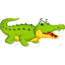 Playful Cartoon Crocodile