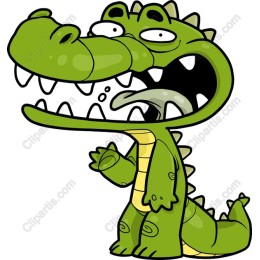 Playful Cartoon Crocodile