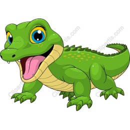Playful Cartoon Crocodile