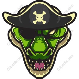 Pirate Alligator Skull
