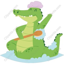 Playful Crocodile in Bath