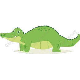 Cheerful Green Crocodile