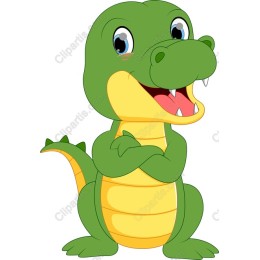 Charming Cartoon Crocodile