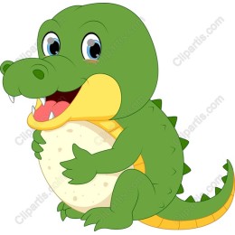 Adorable Green Crocodile