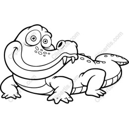 Charming Cartoon Alligator