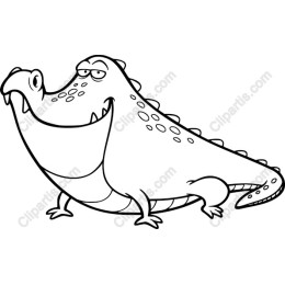 Playful Cartoon Crocodile