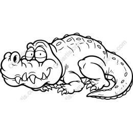 Playful Cartoon Crocodile