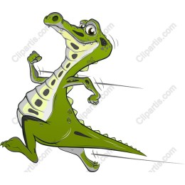 Playful Cartoon Crocodile
