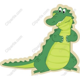 Charming Cartoon Crocodile