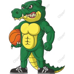 Basketball Crocodile Mascot