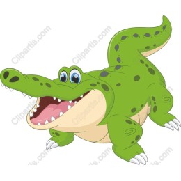 Playful Cartoon Crocodile