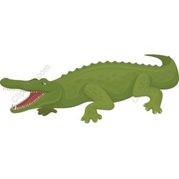 Vibrant Green Crocodile