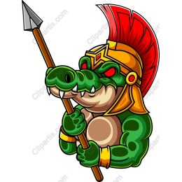 Fierce Alligator Warrior