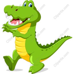 Playful Cartoon Crocodile