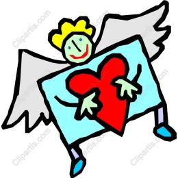 Whimsical Angel Holding Heart