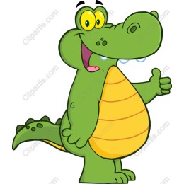Cheerful Cartoon Crocodile