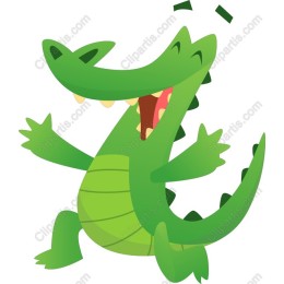Lively Cartoon Crocodile