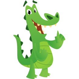 Charming Green Crocodile