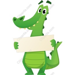 Cheerful Green Crocodile