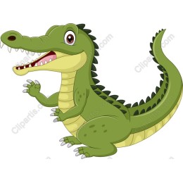 Playful Cartoon Crocodile