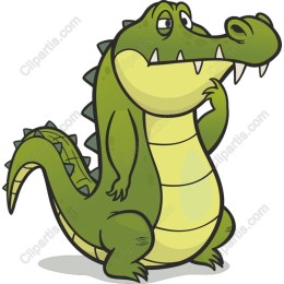 Playful Cartoon Crocodile