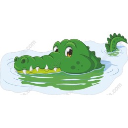 Charming Cartoon Crocodile