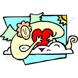Whimsical Cherub Heart