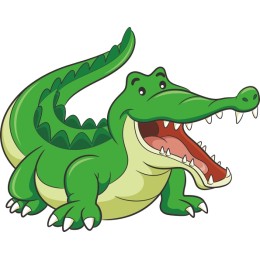 Cheerful Cartoon Alligator