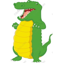 Playful Cartoon Crocodile