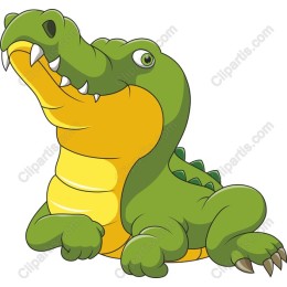 Friendly Cartoon Crocodile