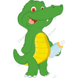 Happy Cartoon Crocodile