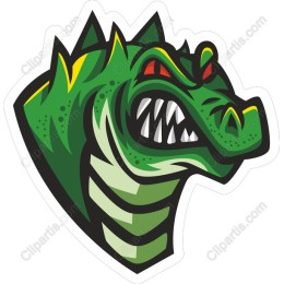 Fierce Green Dragon Head