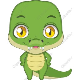 Playful Cartoon Crocodile