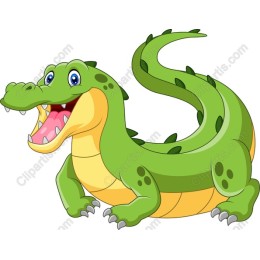 Friendly Cartoon Crocodile
