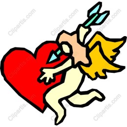 Cupid Embracing Heart