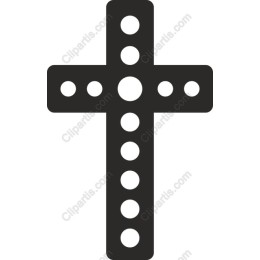 Modern Dot Pattern Cross