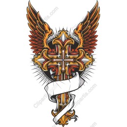 Majestic Winged Cross