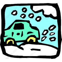 Winter Adventure Cartoon Car