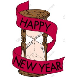 Happy New Year Hourglass