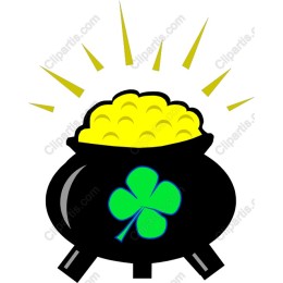 Festive Pot of Gold with Clover