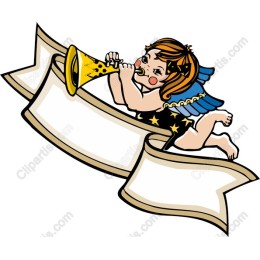 Whimsical Cherubic Trumpeter
