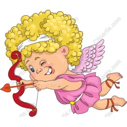 Adorable Cupid with Bow and Arrow