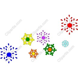 Colorful Snowflake Set