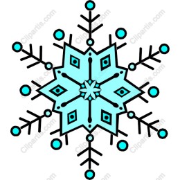 Aqua Elegance Snowflake