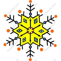 Vibrant Yellow Snowflake