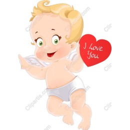 Charming Baby Angel with Heart