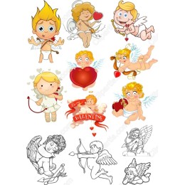 Valentine's Day Cupid Clipart Set