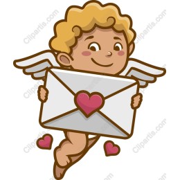 Whimsical Cupid with Envelope
