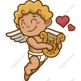 Playful Cherub with Lyre