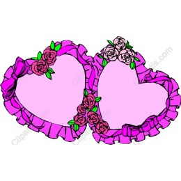 Romantic Dual Heart with Floral Accents